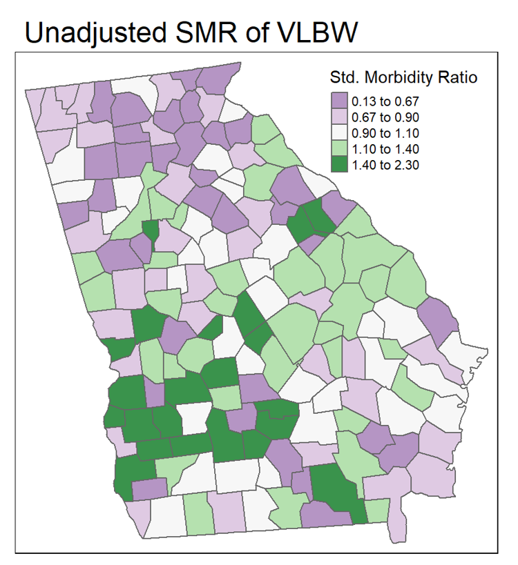 Mapping ratio measure with divergent palette